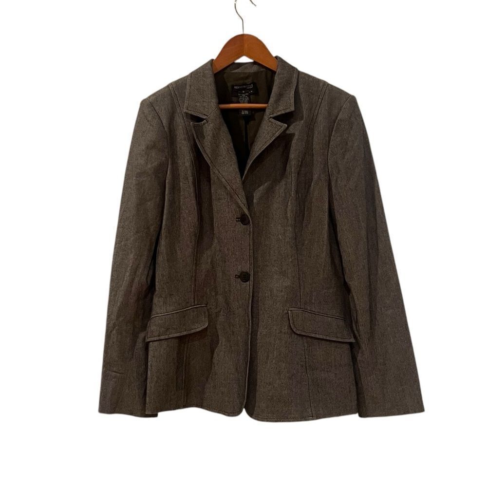 NWT! Kenneth‎ Cole brown wool blend blazer